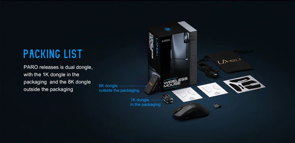 LAMZU Paro Wireless Gaming Mouse PIXART 3950 Nordic 52840 – Minixpc