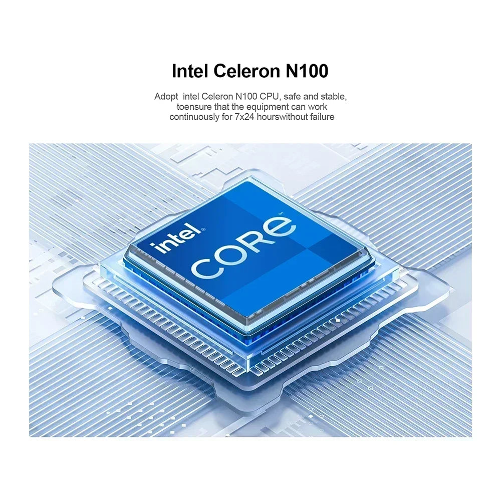 GTBOX Fanless Industrial Mini PC intel N100 Win 11 pro Desktop Computer MR02  with 4*Intel LAN i225, 2 COM, 3 USB for Linux