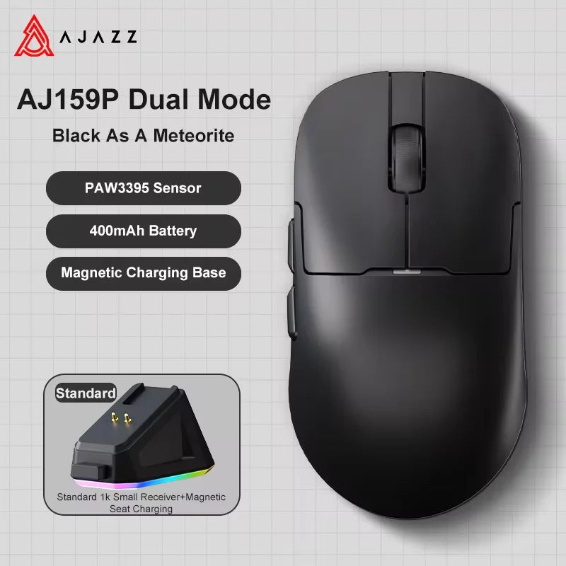 AJAZZ AJ159 APEX/AJ159P Wireless Gaming Mouse with RGB Magnetic Charging Base Lightweight