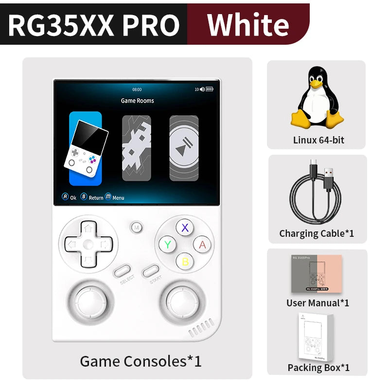 Anbernic RG35XX Pro Handheld Game Console 3.5" IPS HD Screen Linux 64-bit