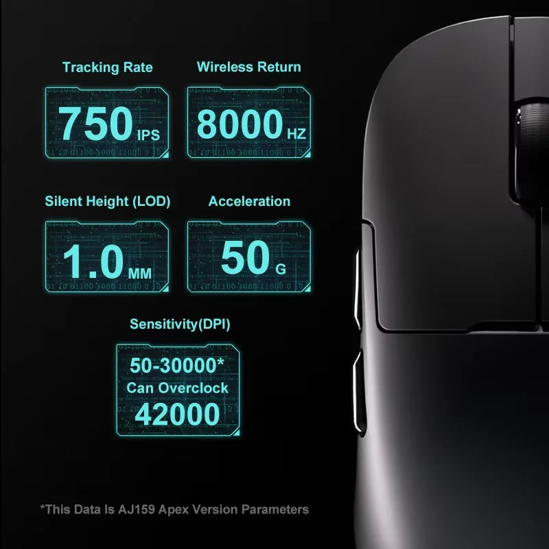 AJAZZ AJ159 APEX/AJ159P Wireless Gaming Mouse with RGB Magnetic Charging Base Lightweight