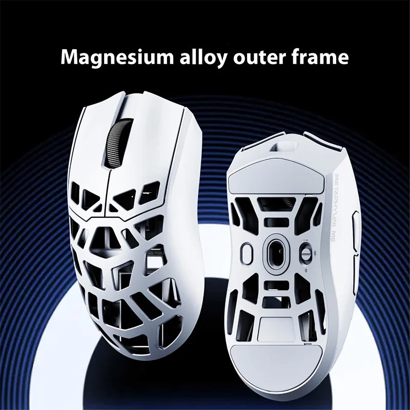 Metaphyuni M6 Wireless Gaming  Mouse Lightweight Alloy Dual 8k PD3950 3mode Esport