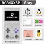 ANBERNIC RG34XXSP Flip Handheld game Console 3.4'' IPS Screen Linux 64-bit 64G 5000+ Games