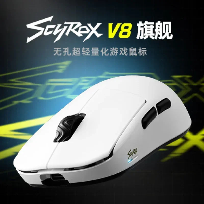 Scyrox V8 8k Mouse Three-Mode 2.4gWireless Light Weight Customized 30KDPI Pixart3950 Gaming Mouse