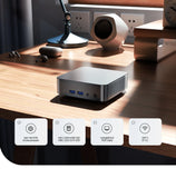 GTBOX T9 Mini-PC Intel N150/N100 WIFI5 Windows 11 Ultrakleiner Taschencomputer Dual-SSD Vollfunktion Typ-C 4K 60Hz RGB