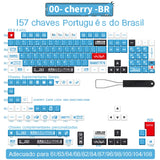 Spanisch/Französisch/Deutsch/Japanisch/Koreanisch/Russisch Anime-Tastenkappen, individuell gestaltet, Cherry Profile Keycap ISO-Layout für mechanische Tastatur