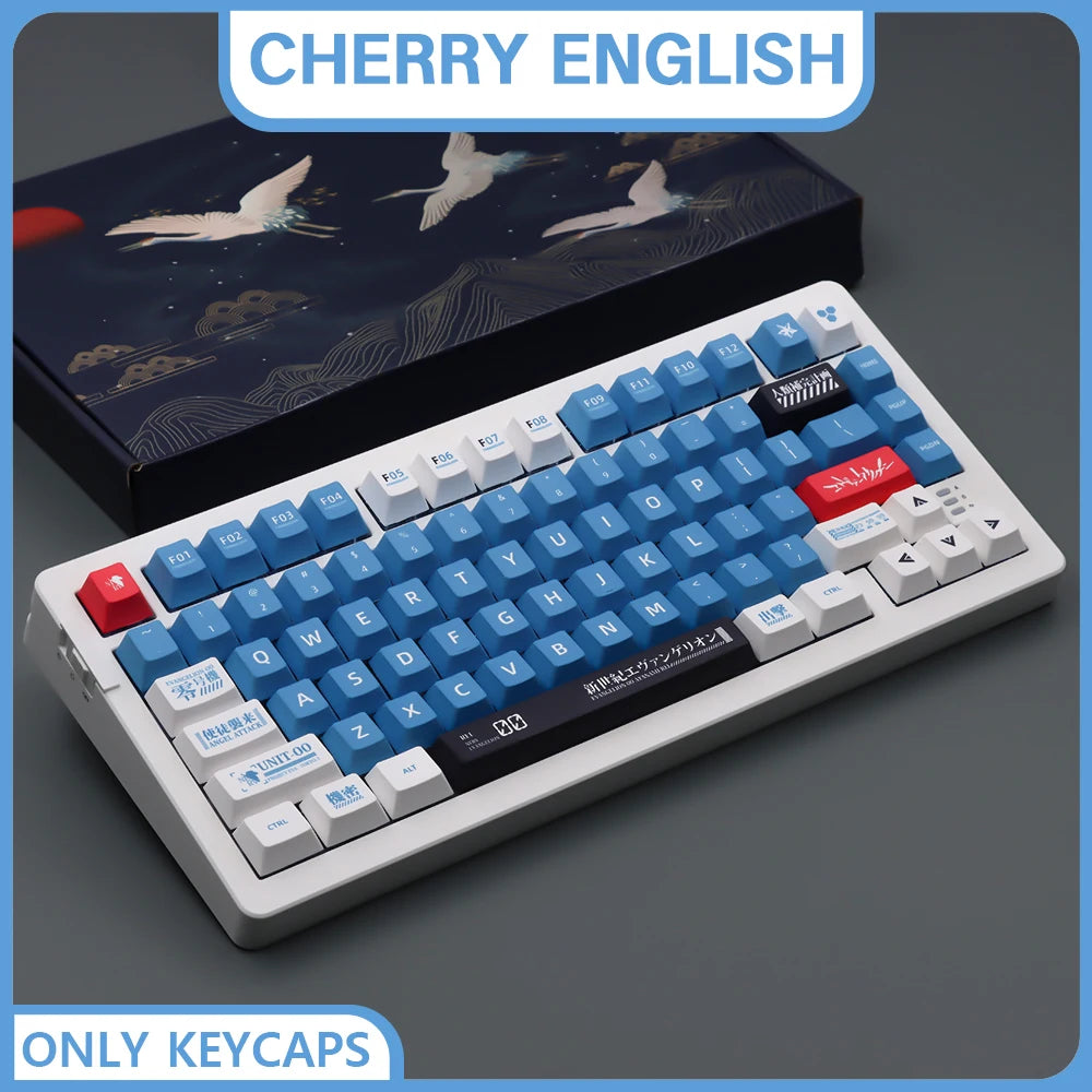 Spanisch/Französisch/Deutsch/Japanisch/Koreanisch/Russisch Anime-Tastenkappen, individuell gestaltet, Cherry Profile Keycap ISO-Layout für mechanische Tastatur