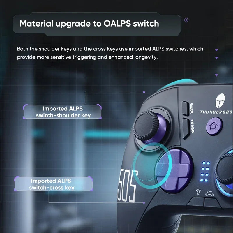 Thunderobot G50s PC Android iOS 1000 Hz Abfragerate Drahtloser Gamecontroller mit Hall-Effekt-Joystick löst Gamepad aus