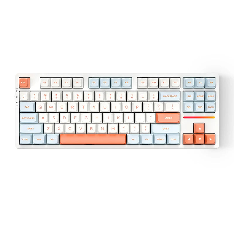 VGN V87 Kabellose mechanische Tastatur, Tri-Mode, Hot-Swap-fähig, RGB-Hintergrundbeleuchtung, kabelgebunden/2,4 GHz/BT-Verbindung