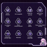 VGN V87 Kabellose mechanische Tastatur, Tri-Mode, Hot-Swap-fähig, RGB-Hintergrundbeleuchtung, kabelgebunden/2,4 GHz/BT-Verbindung