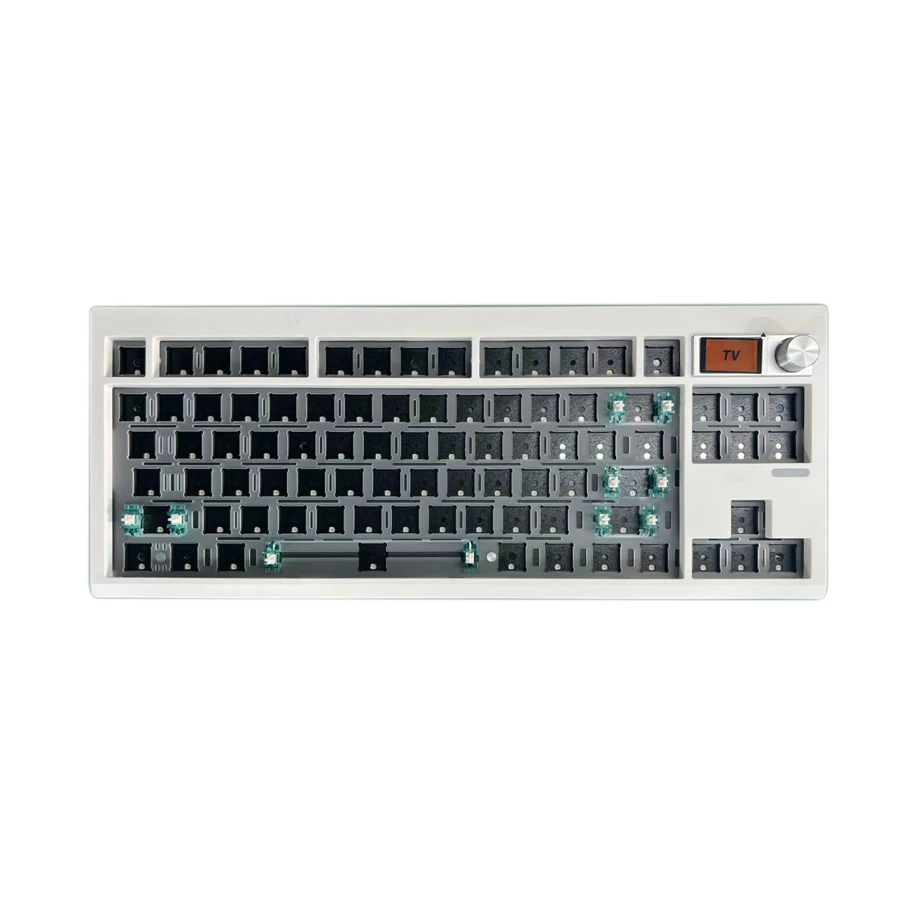 ZUOYA Gmk87 Dichtungsmontiertes Bluetooth 5.1/2.4G/Typ-C Kabelgebundenes mechanisches Tastaturkit mit TFT-Bildschirm für Mac/Win