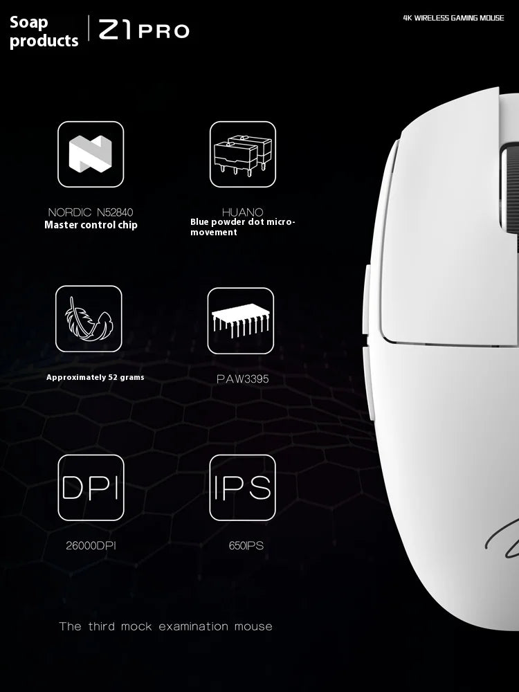 Zaopin Z1 Pro Mouse Wireless Ultralight Gaming 1/4k Paw3395 Mouse For Laptop Pc Gamer