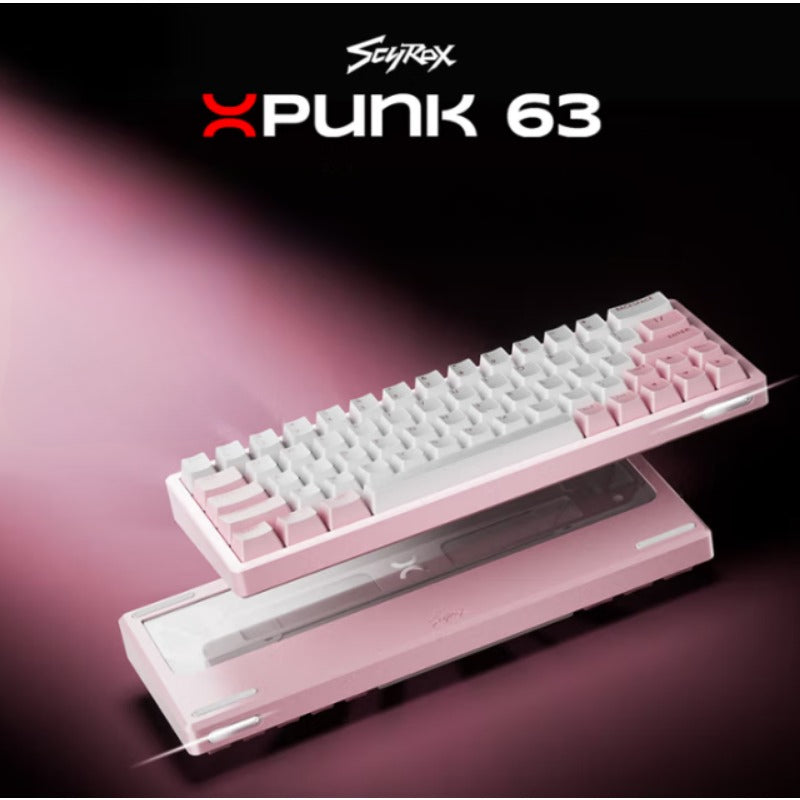 SCYROX Xpunk63 Magnetic Axis Gaming Keyboard 63-Key Wired 8K Polling Full CNC Aluminum