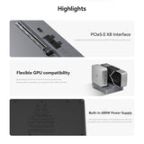 Beelink Multi-Functional EX Pro Docking Station 600w power supply PCle x8 lossless external desktop independent display expandable network card