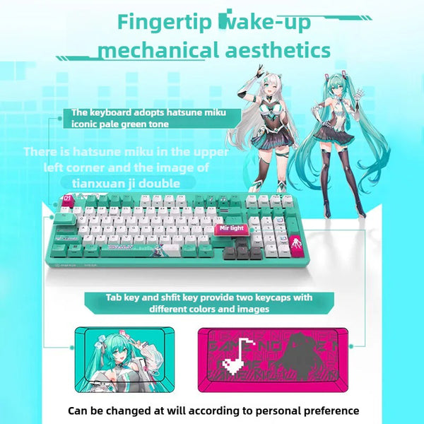 ASUS TUF X Hatsune Miku TX98 Wired Gaming Keyboard IP57