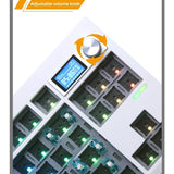 ZUOYA Gmk87 Dichtungsmontiertes Bluetooth 5.1/2.4G/Typ-C Kabelgebundenes mechanisches Tastaturkit mit TFT-Bildschirm für Mac/Win
