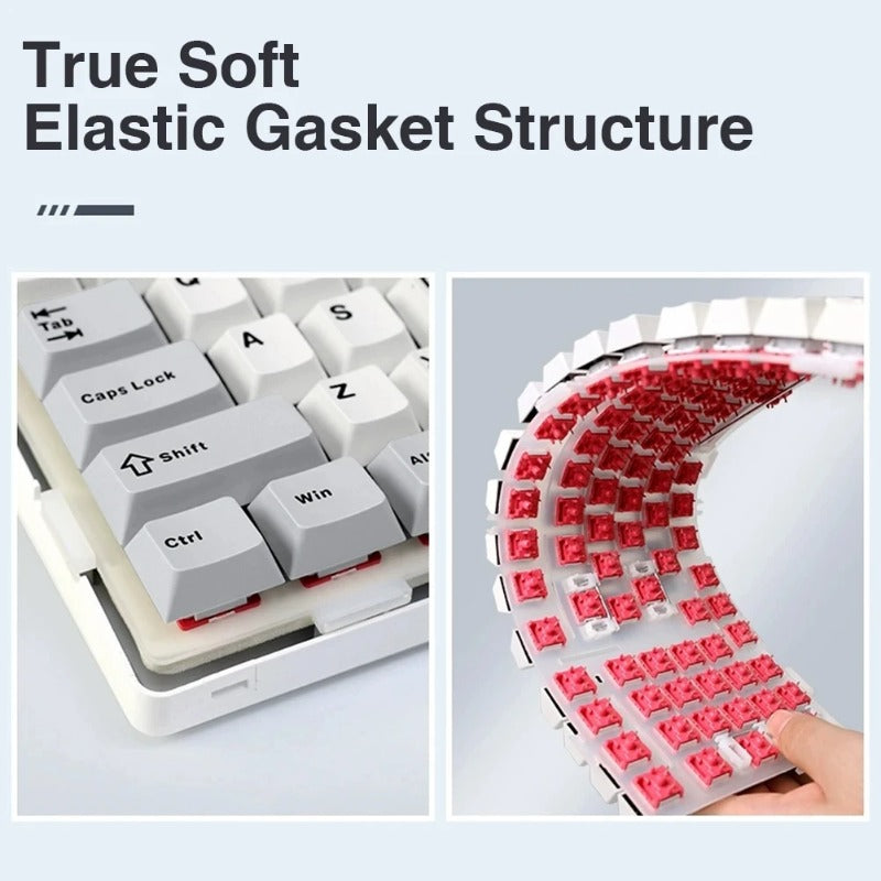 Aula F99 Gaming Mechanical Keyboard Three Mode 2.4g Wireless Bluetooth Wired Hot Swap PBT Gasket RGB