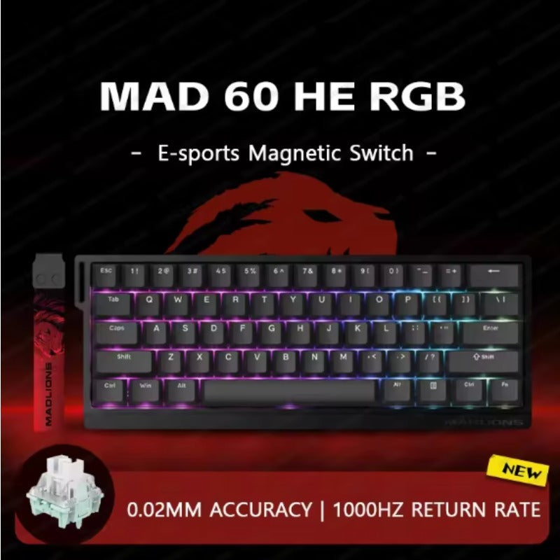 Madlions Mad60/68 HE Mechanical Keyboard Magnetic Switch Wired Hot Swap 8K Polling Rate