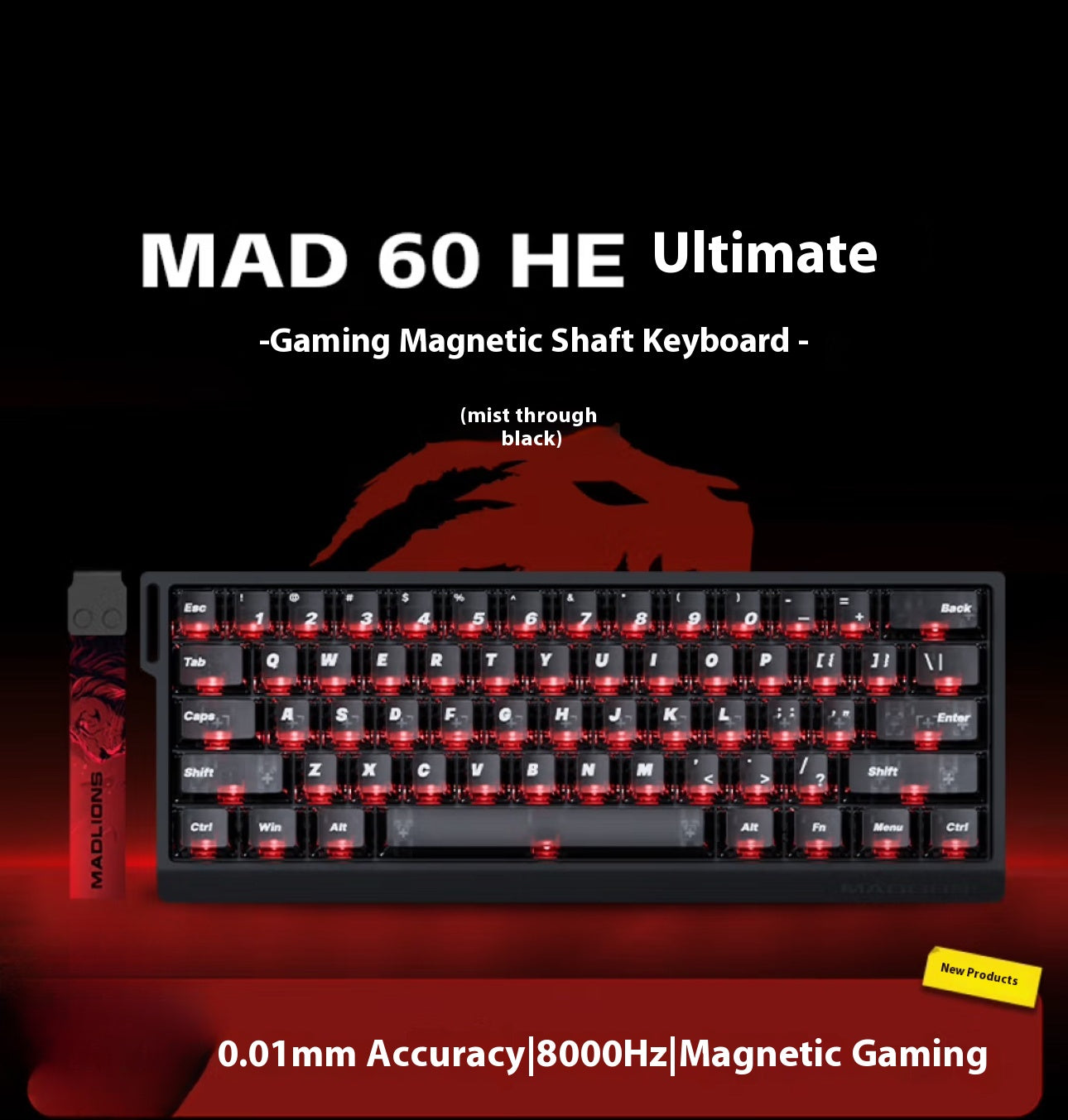 Madlions Mad60/68 HE Mechanical Keyboard Magnetic Switch Wired Hot Swap 8K Polling Rate