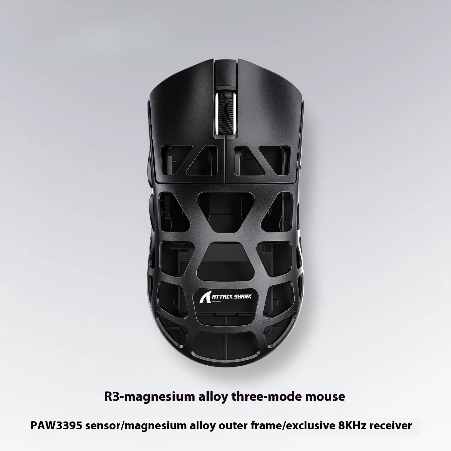 Attack Shark R3 Wireless Game mouse Magnesium Alloy Mouse Lightweight PAW3395 Tri Mode Bluetooth E-Sports