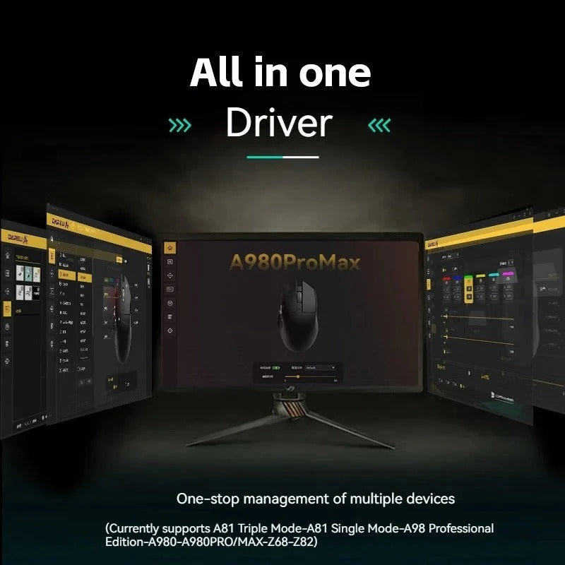 Dareu A980 Pro/Pro Max Tri-Mode 8K kabelgebunden & 4K Mausanschluss E-Sport-Spielmäuse Star Flash-Kabel