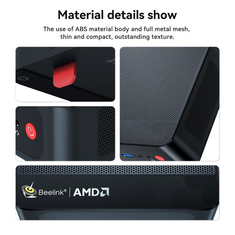 Beelink Ser5 Pro Mini-PC AMD Ryzen 7 5850U unterstützt 4K 16+500G