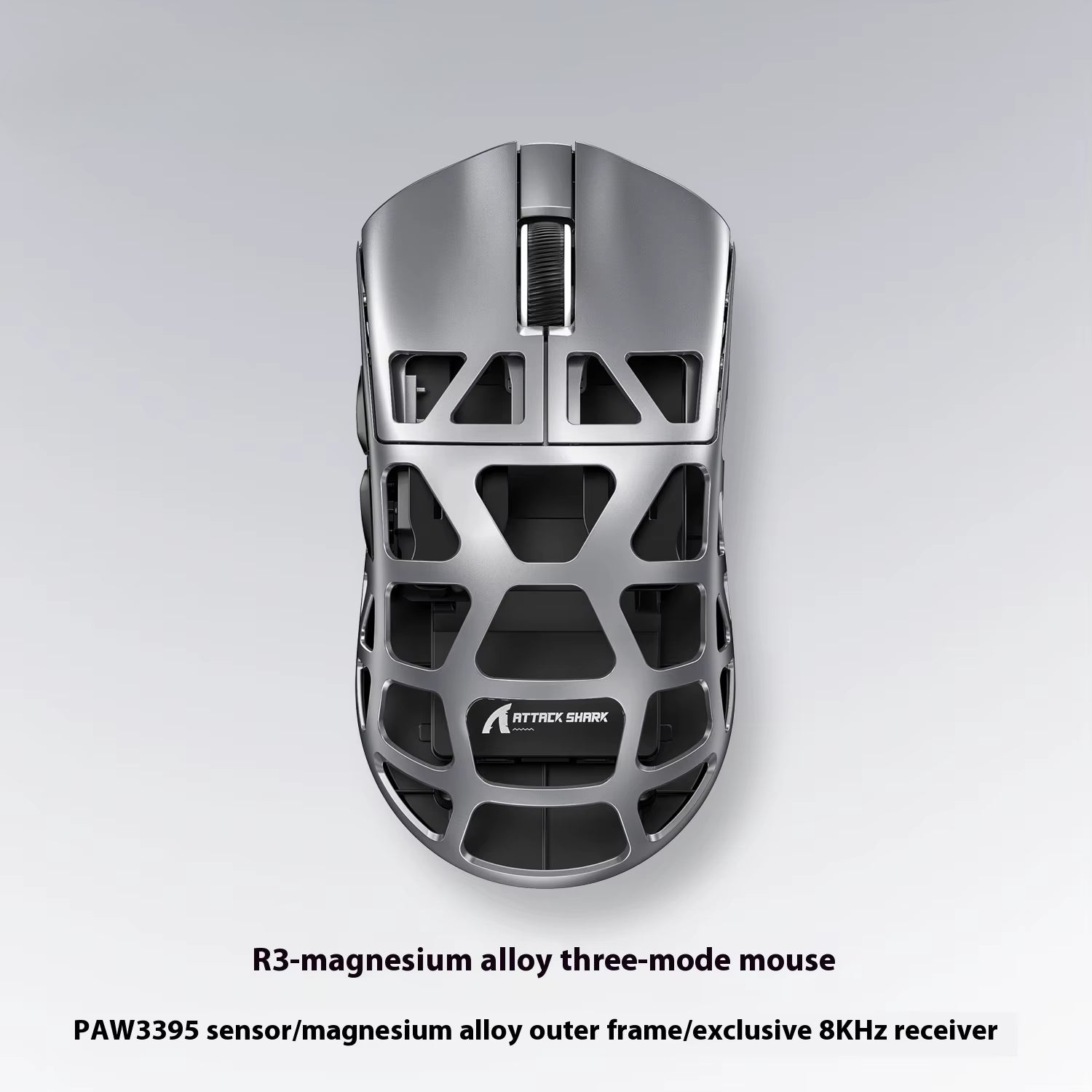 Attack Shark R3 Wireless Game mouse Magnesium Alloy Mouse Lightweight PAW3395 Tri Mode Bluetooth E-Sports