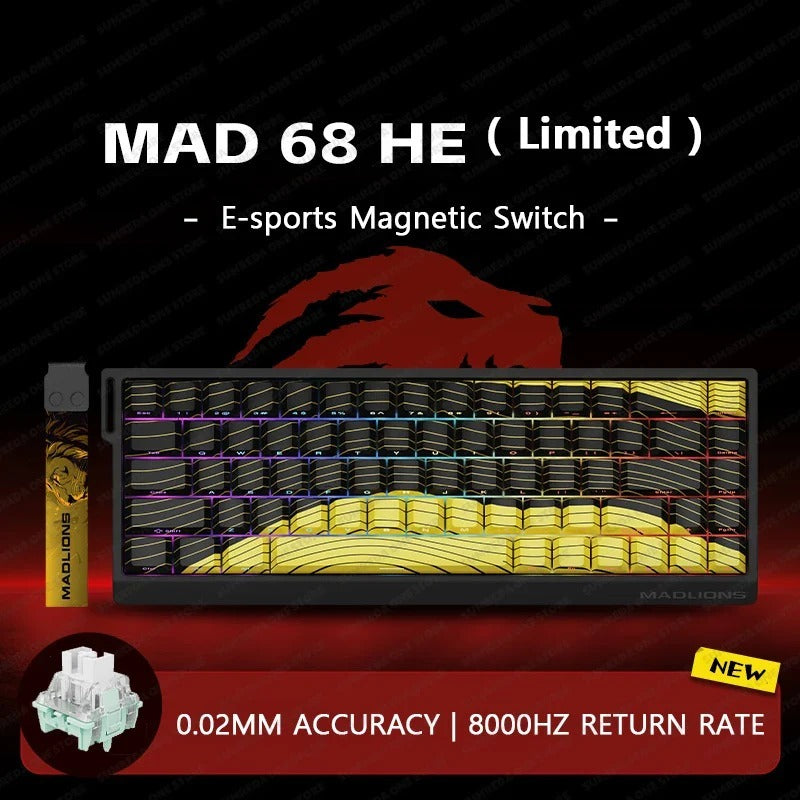 Madlions Mad60/68 HE Mechanical Keyboard Magnetic Switch Wired Hot Swap 8K Polling Rate