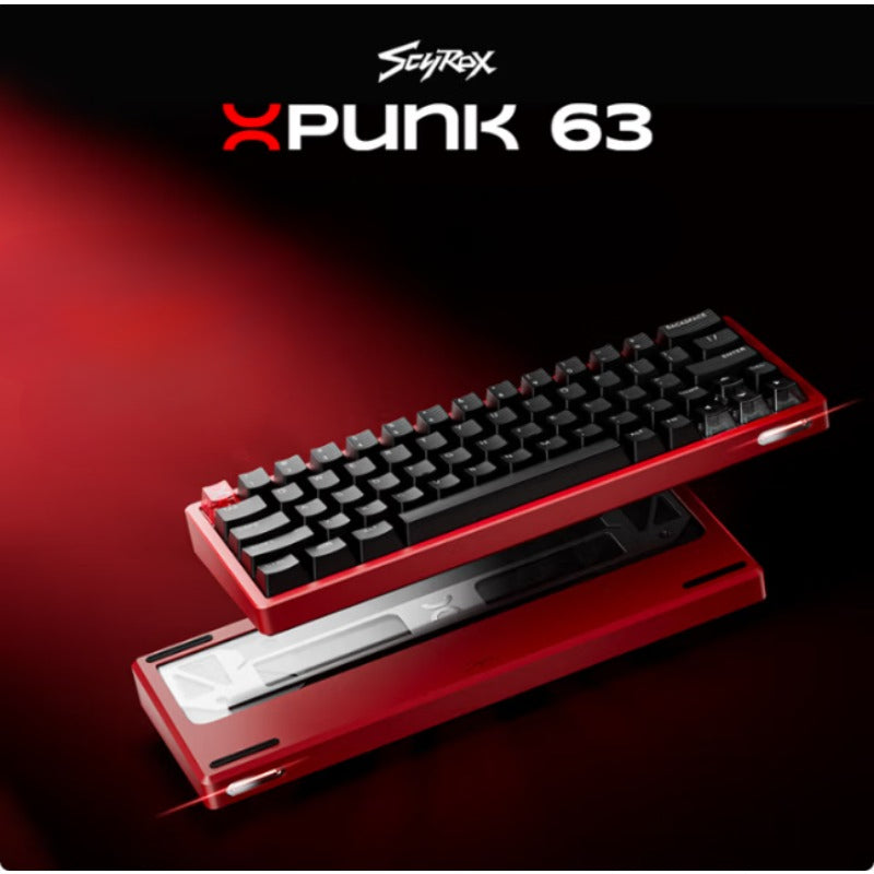 SCYROX Xpunk63 Magnetic Axis Gaming Keyboard 63-Key Wired 8K Polling Full CNC Aluminum