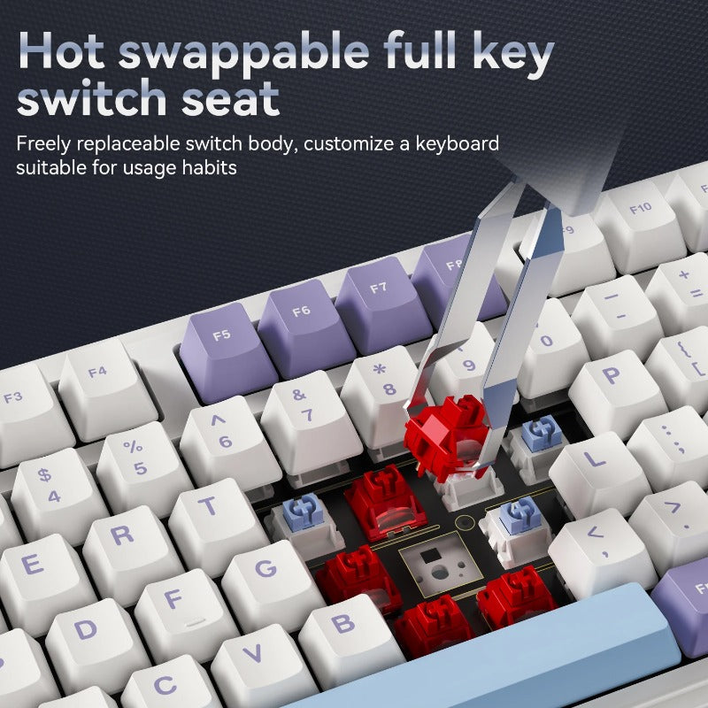 AJAZZ AK980 V2 Wired Mechanical Keyboard Three-mode Hot-swappable