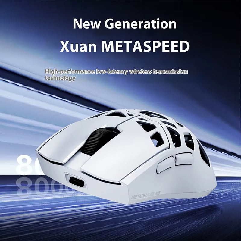 Metaphyuni M6 Wireless Gaming  Mouse Lightweight Alloy Dual 8k PD3950 3mode Esport