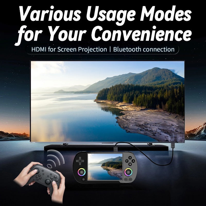 ANBERNIC RG40XX H Handheld Game Console Linux 64-bit System 4.0-inch IPS Screen Joystick RGB Lighting
