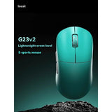 Incott G23V2 Wireless Gaming Mouse 8K Tri Mode PAW3395 V2SC Ergonomic Lightweight 47g