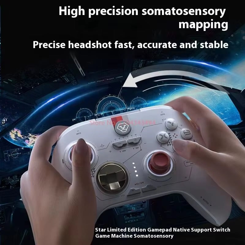 Aolion Wireless Bluetooth Hall Remote Stick Trigger Game Controller Dual Vibration PC Steam Switch Nintendo
