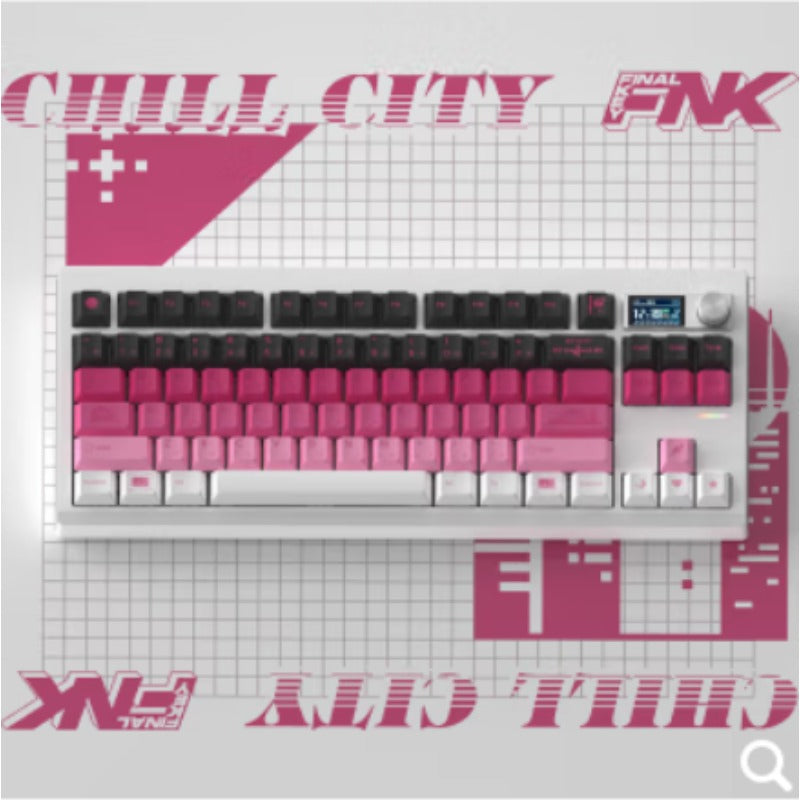 ZUOYA Gmk87 Dichtungsmontiertes Bluetooth 5.1/2.4G/Typ-C Kabelgebundenes mechanisches Tastaturkit mit TFT-Bildschirm für Mac/Win