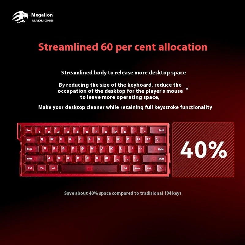 Madlions MAD Light 60 HE Mechanical Keyboard CNC Aluminum Hollow Shell Dynamic Magnetic Switch