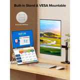 Triple Screen 15.6" Portable Foldable Monitor 1080P IPS Dual Screen