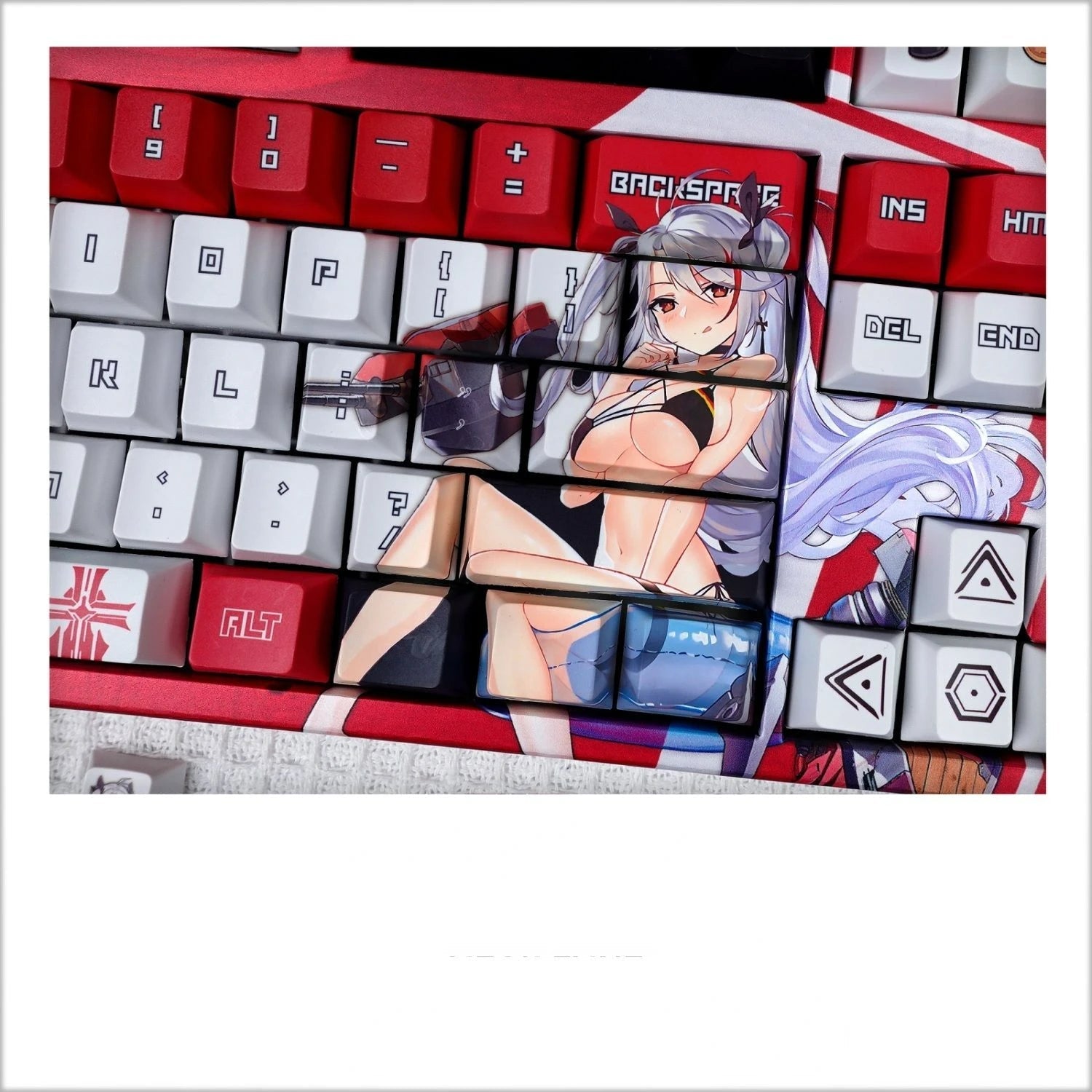108 Tasten/Set Azur Lane KMS Prinz Eugen PBT-Tastenkappen Anime-Spiele Beauty Girl-Tastenkappen Kirschhöhe für mechanische DIY-Tastaturen