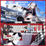 108 Tasten/Set Azur Lane KMS Prinz Eugen PBT-Tastenkappen Anime-Spiele Beauty Girl-Tastenkappen Kirschhöhe für mechanische DIY-Tastaturen