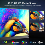 16.1 Inch 2K 144Hz Gaming Monitor Portable Laptop Display