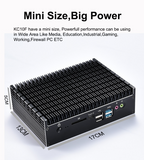 Mini PC Fanless Design Intel  Core i5 i7 Dual Lan 4K Output Gaming Industrial Computer