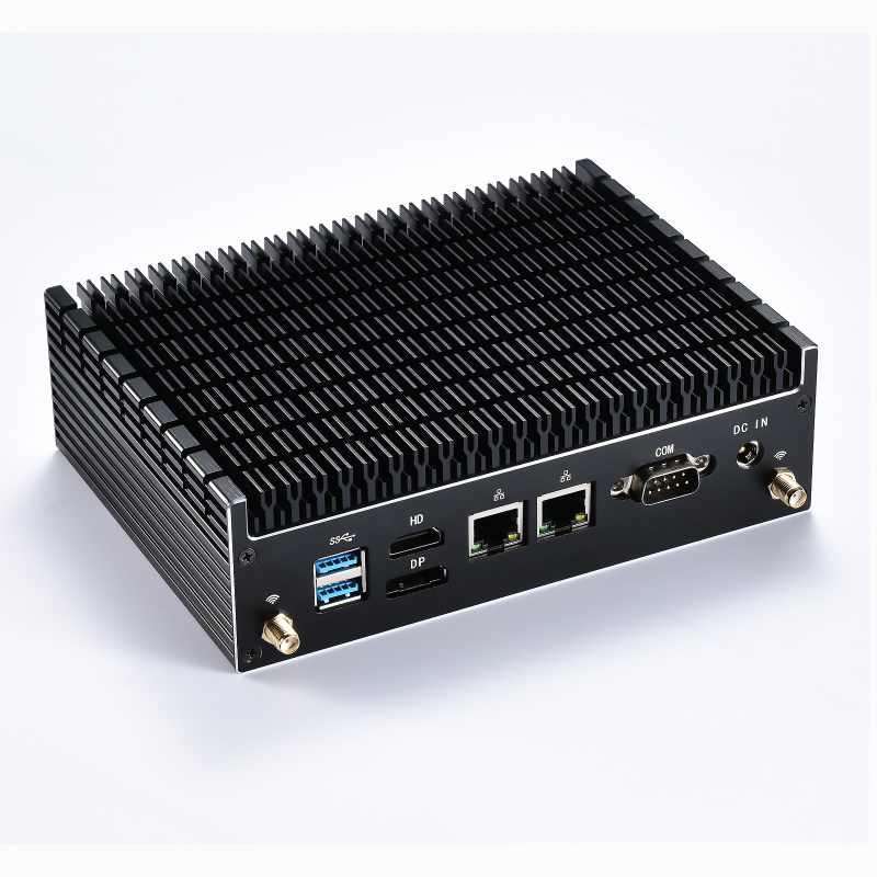 Mini PC Fanless Design Intel  Core i5 i7 Dual Lan 4K Output Gaming Industrial Computer