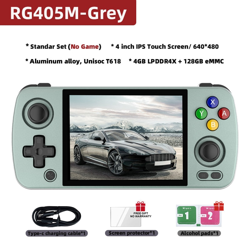 ANBERNIC RG405M Retro-Handheld-Spielkonsole Android 12 4-Zoll-IPS-Touchscreen T618 CNC/Aluminiumlegierung