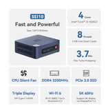 Beelink SEi10 Mini Pc 10th i5-1035G7 16G DDR4 3200MHz 500GB SSD Wifi6 BT5.2 Type C 4k 60Hz Gaming Computer