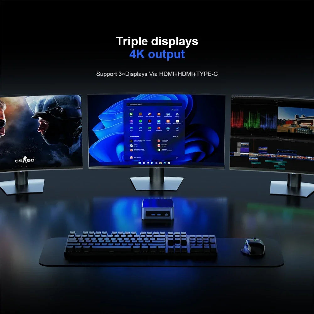 AN2P Mini-PC AMD Ryzen 5 5625U Gaming-Desktop-Computer M.2 NVME SSD 2xDDR4-Steckplatz WIFI6