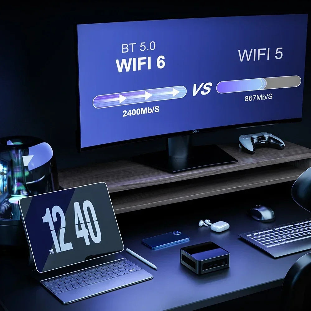 AN2P Mini-PC AMD Ryzen 5 5625U Gaming-Desktop-Computer M.2 NVME SSD 2xDDR4-Steckplatz WIFI6