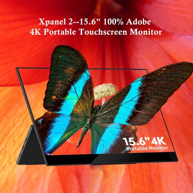 GMKTEC KD2 3840X2160P 4K 15,6 Zoll IPS kapazitiver Touchscreen-Monitor mit zwei Lautsprechern