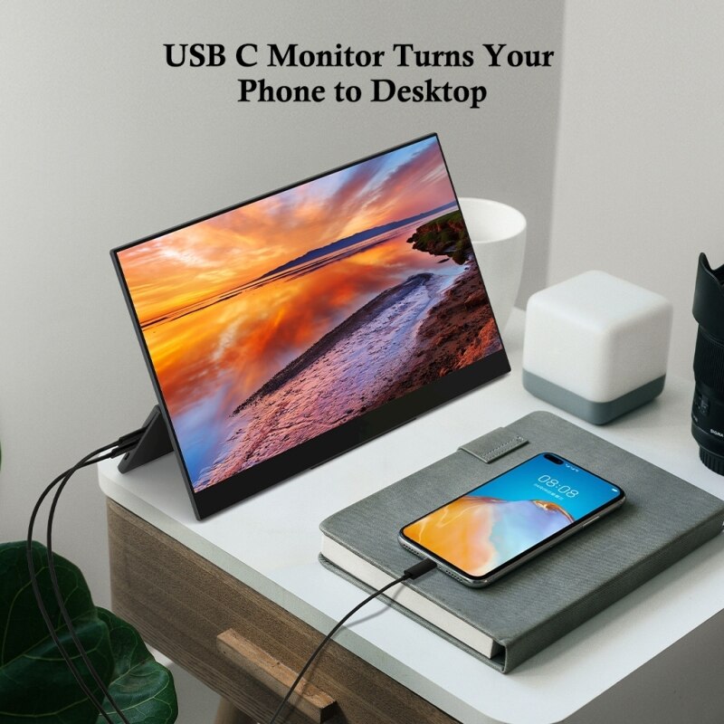 GMKTEC KD2 3840X2160P 4K 15,6 Zoll IPS kapazitiver Touchscreen-Monitor mit zwei Lautsprechern