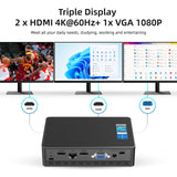 MeLE Leiser HD3 Lüfterloser Mini-PC Windows 11 Pro Celeron N5105 8 GB 128 GB Industrieller IoT-Computer, SSD HDD Gigabit Ethernet PXE 4K