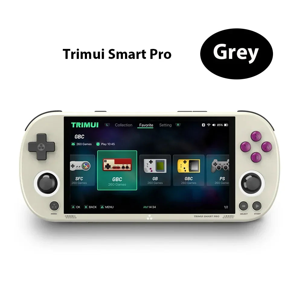 Trimui Smart Pro Handheld Game Console 4.96“ IPS Screen Linux 5000mAh Battery Wifi Simulator N64 PS1